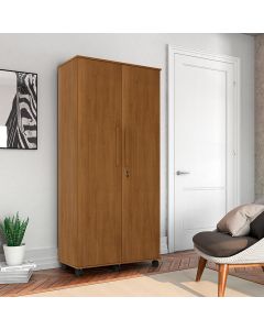 Armário Organizador Multiuso com 2 Portas Gold - Amêndoa/ Off White