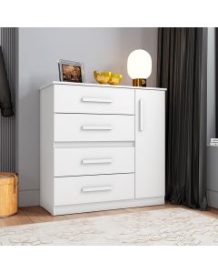 Cômoda Victoria 4 Gavetas 1 Porta - Branco