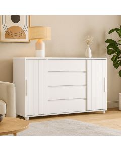 Cômoda Gaveteiro Organizador 4 Gavetas Vivace Branca