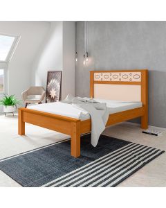 Cama Casal em Mdf Las Vegas - Nature/off White