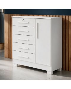 Cômoda para Quarto Compacta Reforçada e Resistente Extrema Qualidade e Durabilidade Branco