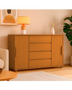 Cômoda Gaveteiro Organizador 4 Gavetas Vivace Cinamomo